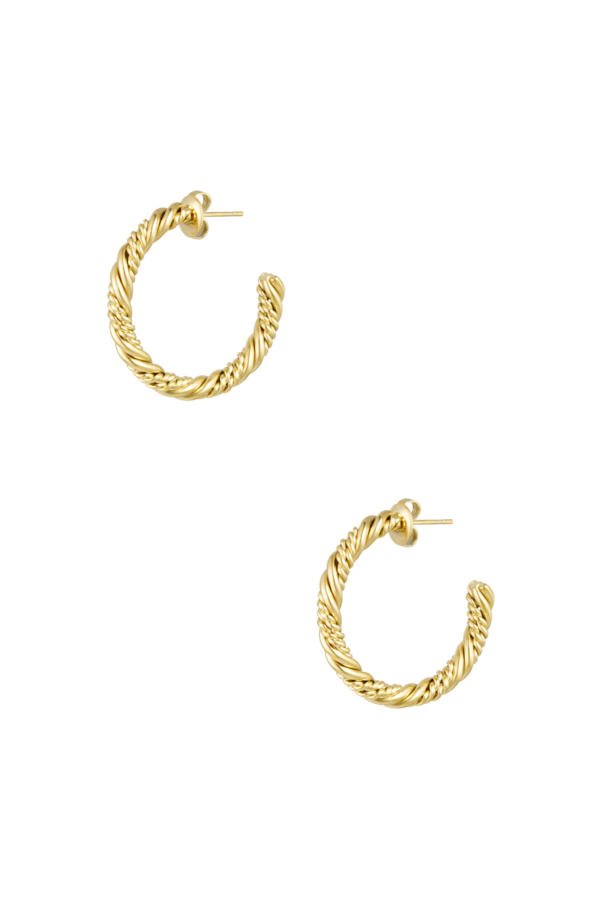 Twisted earrings small - gold h5 