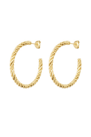 Einfache gedrehte Ohrringe – Gold h5 