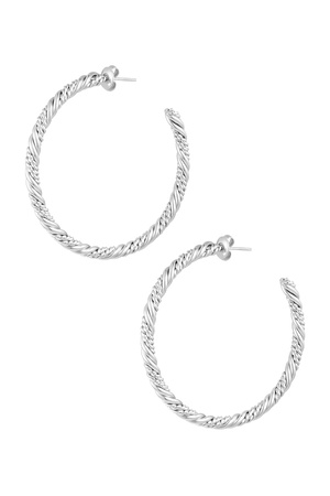 Twisted earrings large - silver h5 