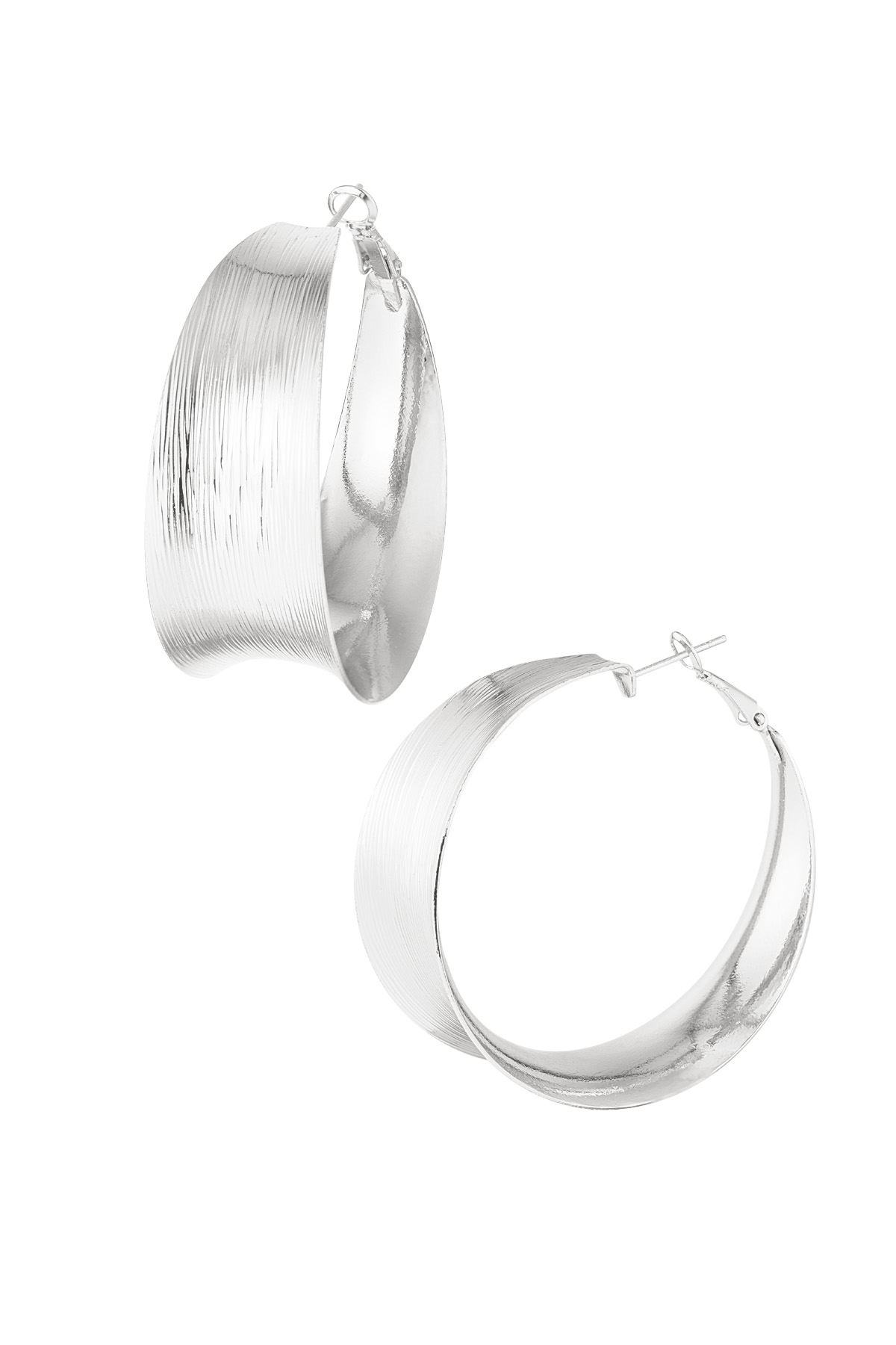 Holy hoop earrings - silver