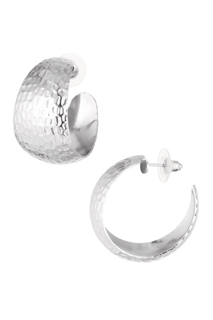 Earrings graceful print - silver h5 