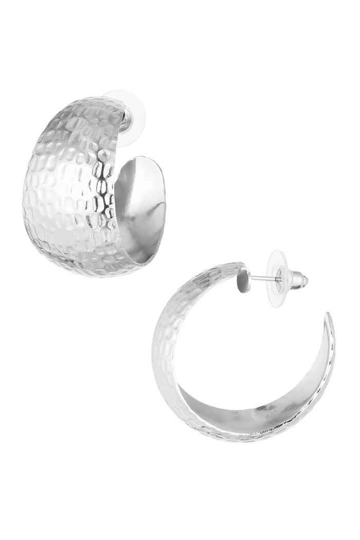 Earrings graceful print - silver 