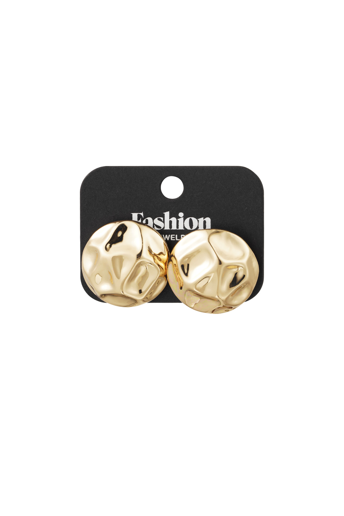 Earrings abstract round - gold h5 Picture5