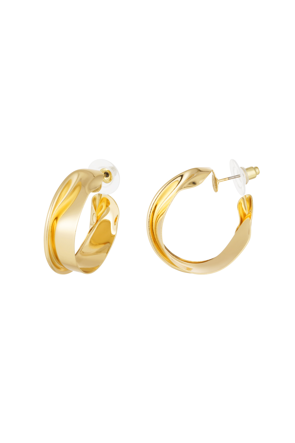 Ästhetische Ohrringe rund - Gold
