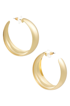 Earrings round shape - gold h5 