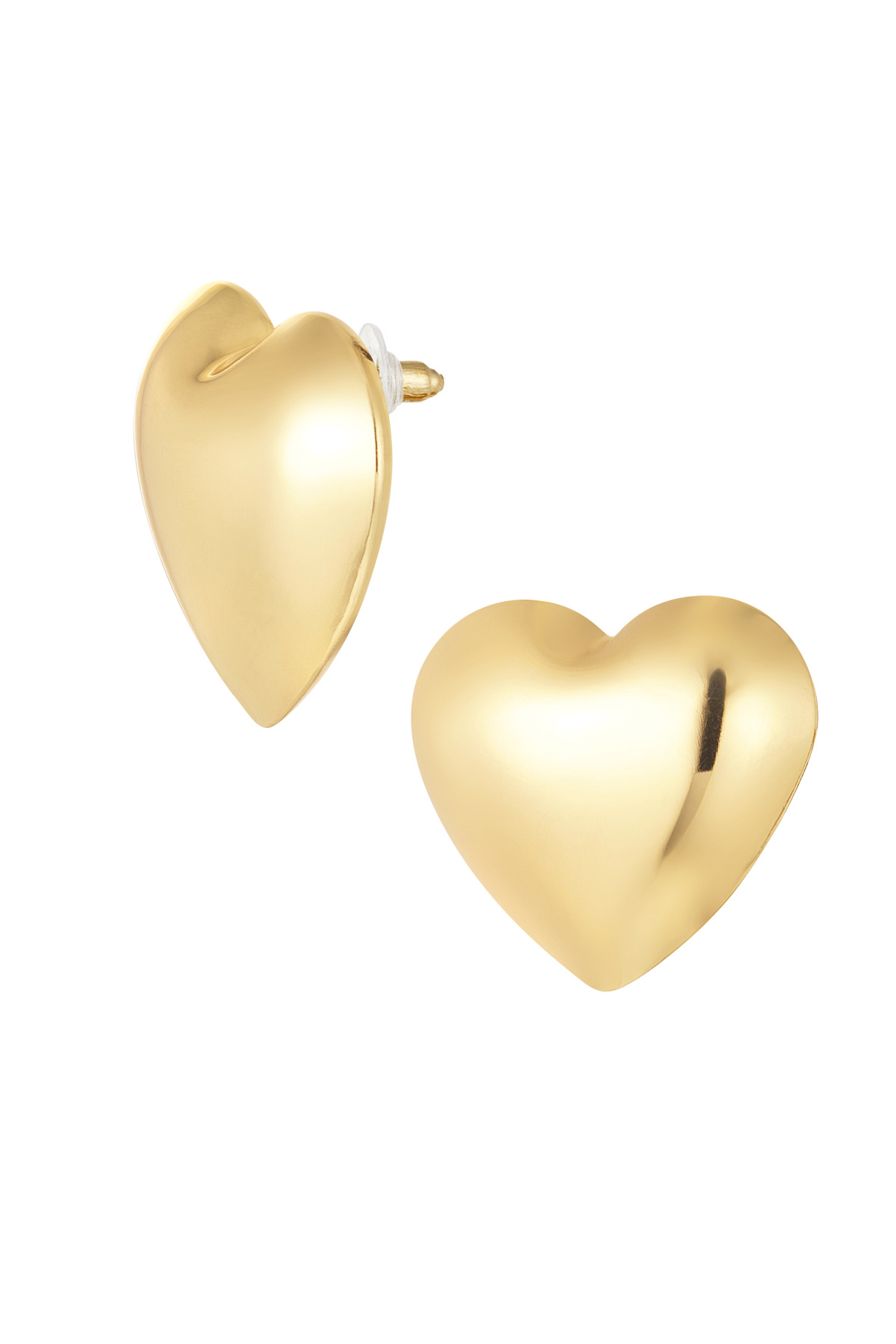 Boucles d'oreilles grand coeur - doré h5 