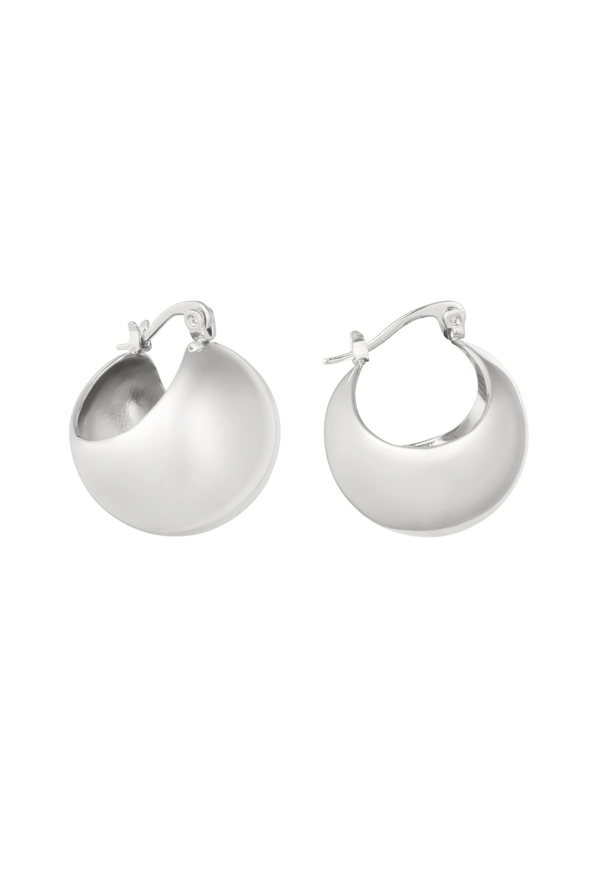 Earrings round shape - silver