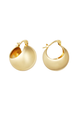 Earrings round shape - gold h5 