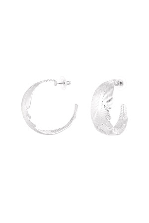 Earrings abstract small - silver h5 