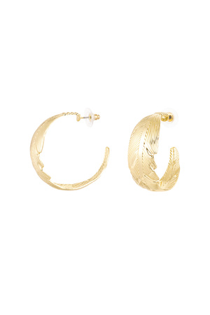 Earrings abstract small - gold h5 
