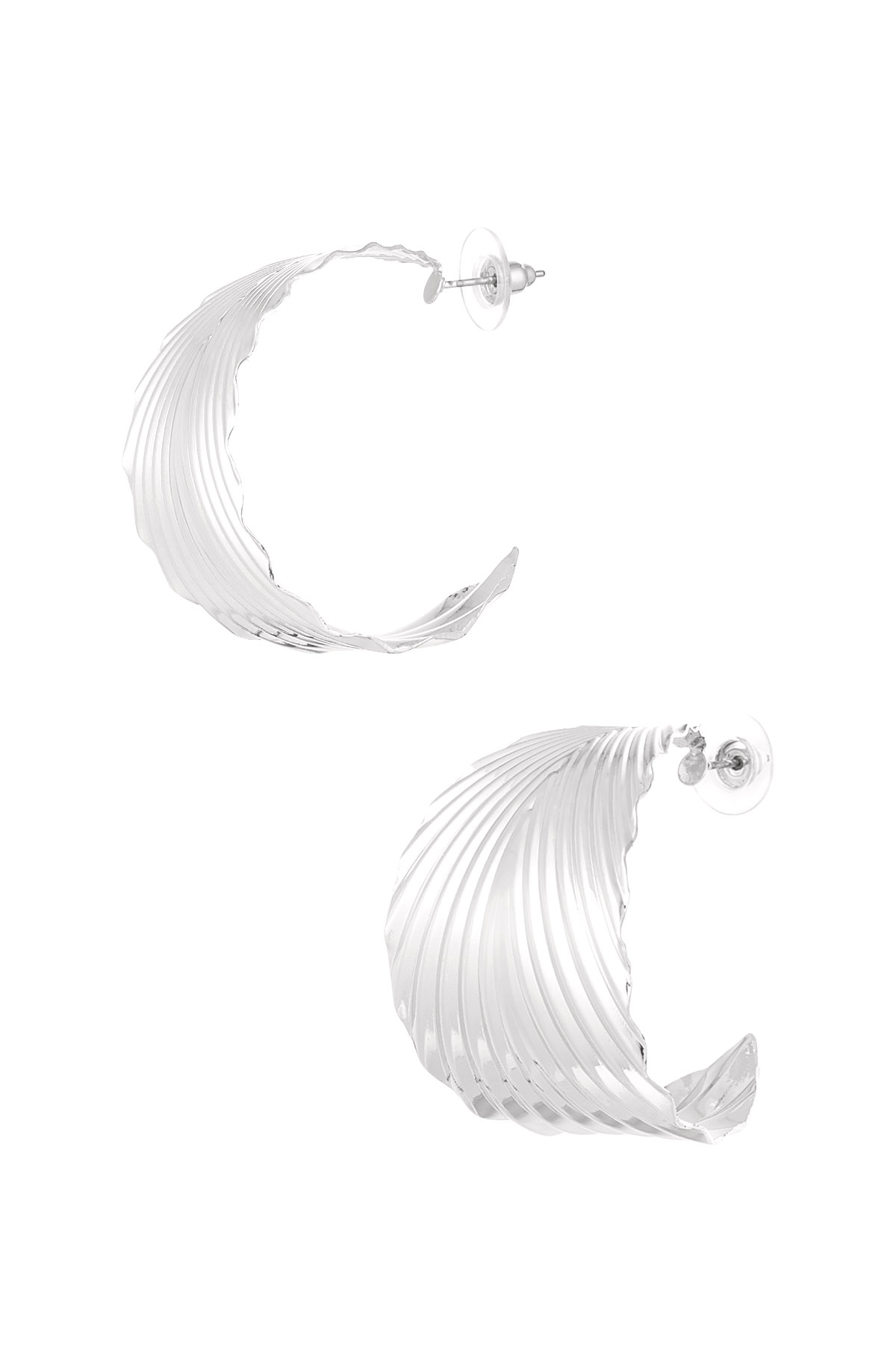 Earrings abstract - silver 