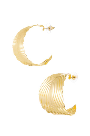 Earrings abstract - gold h5 