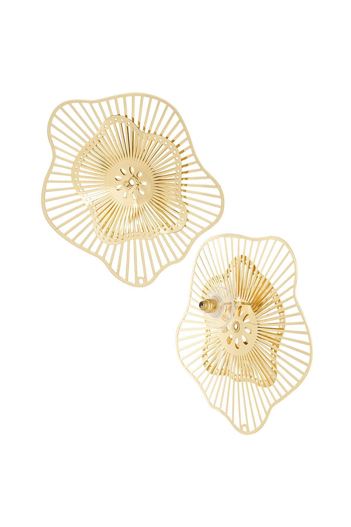 Earrings flower fiesta - gold h5 