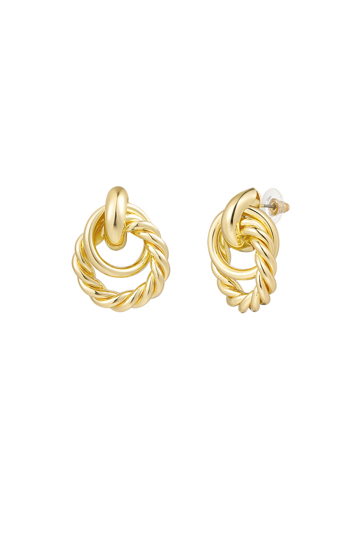Ohrringe mit verschiedenen Ringen – Gold 