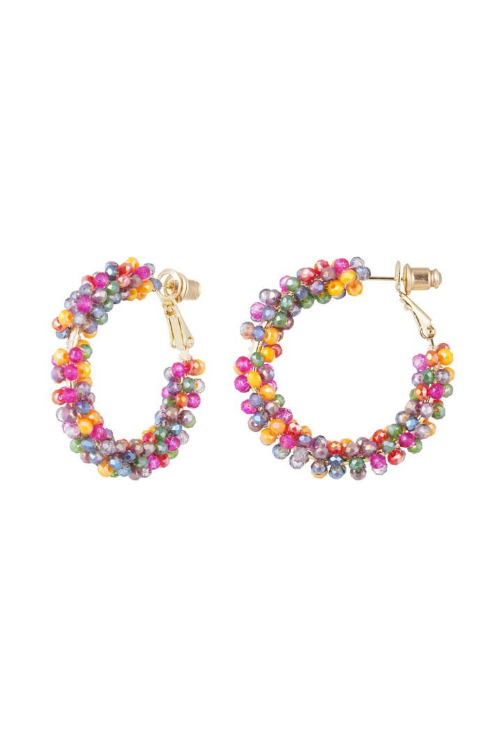 Earrings glass beads autumn - multi 