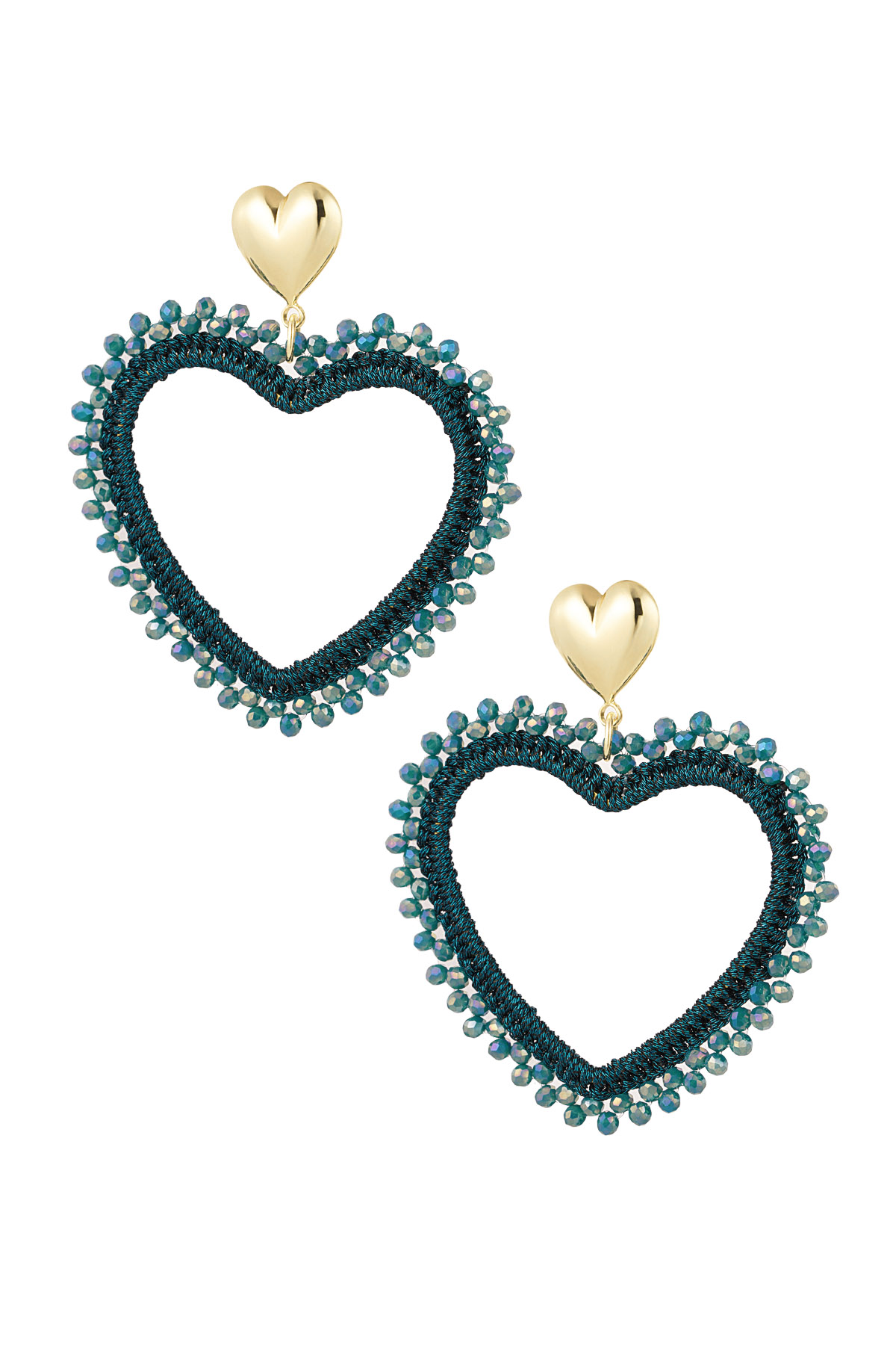 Heart-shaped Earrings Blue h5 