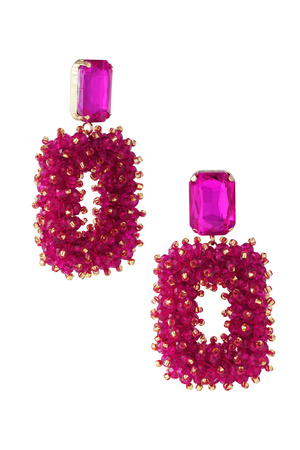 Glam party earring - fuchsia h5 