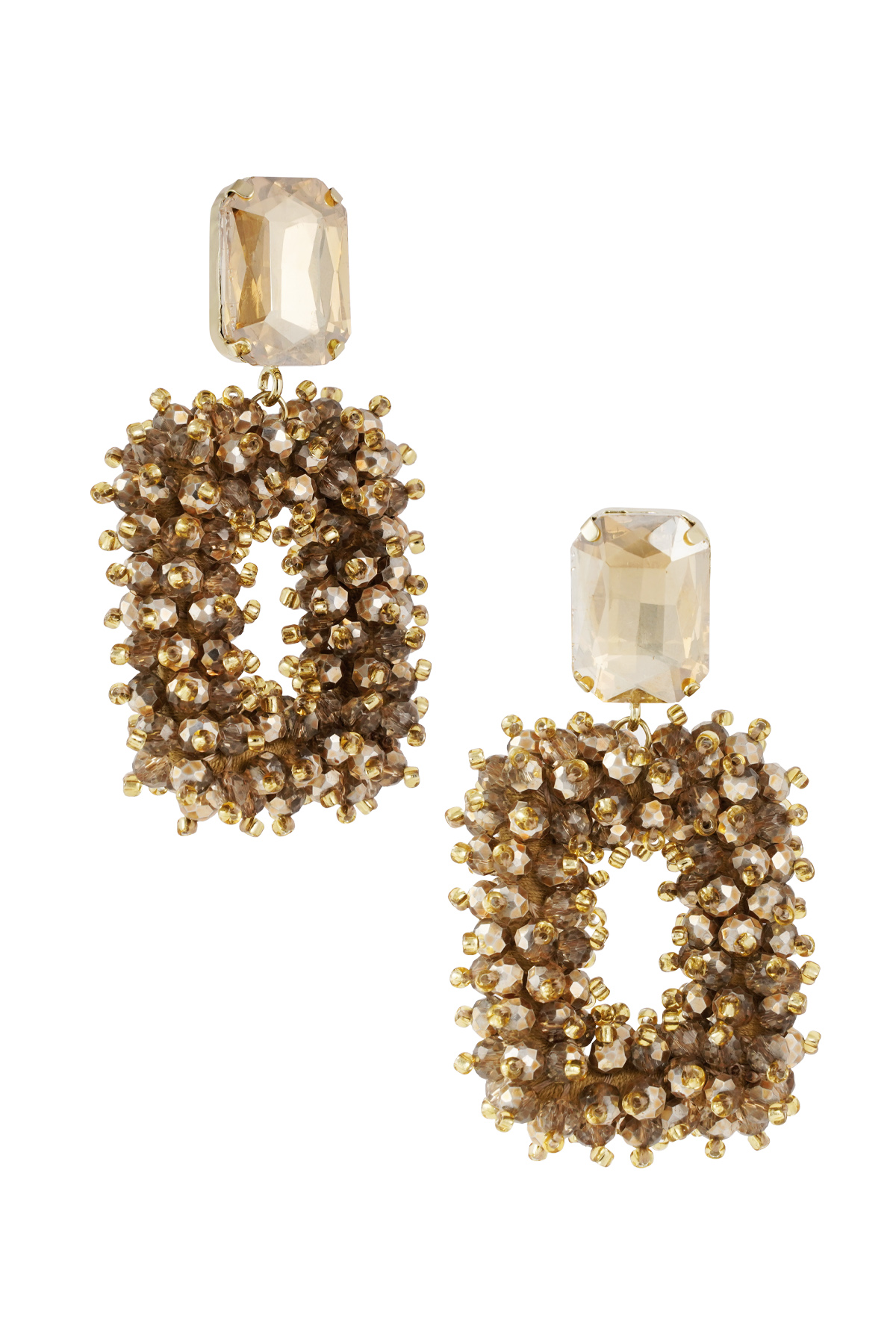 Glam party earring - beige h5 