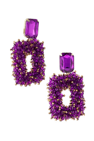 Glam party earring - purple h5 