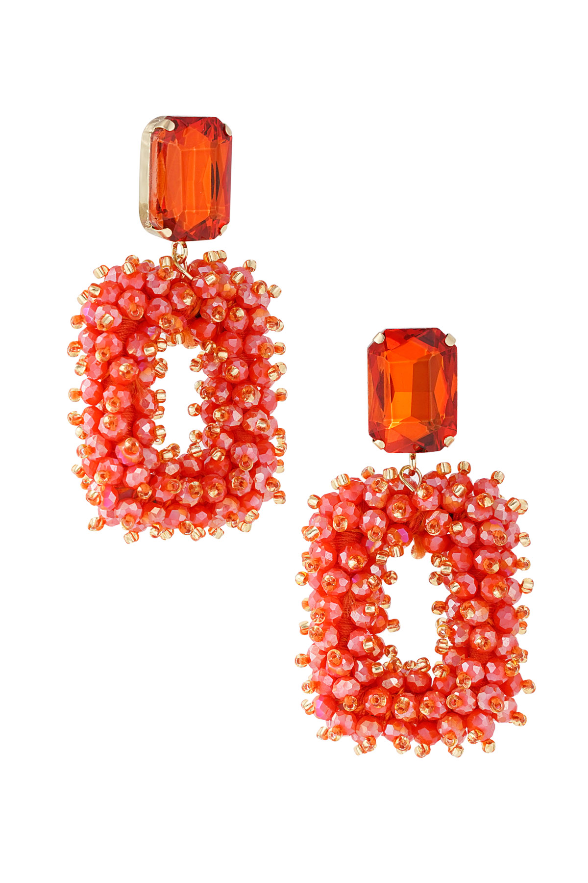 Glam party earring - orange h5 