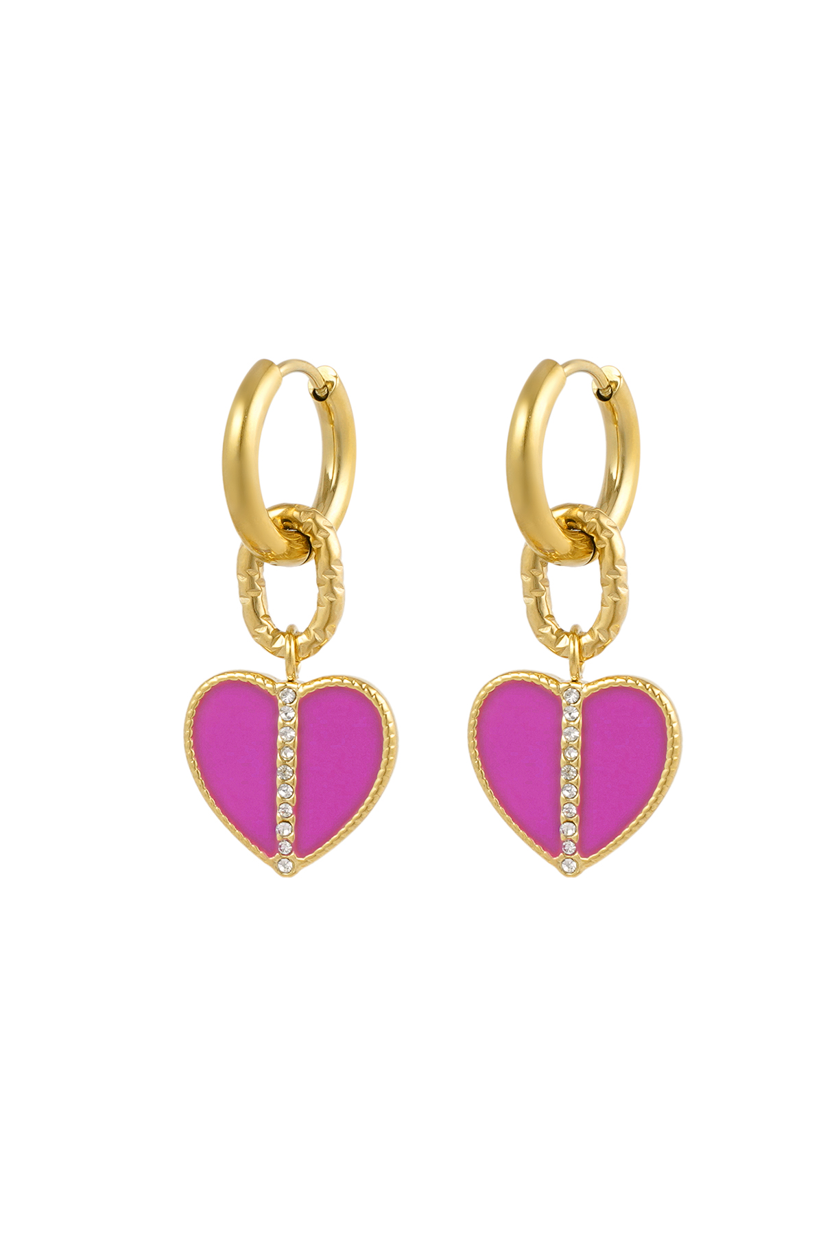 Earrings dancing dare - pink gold 