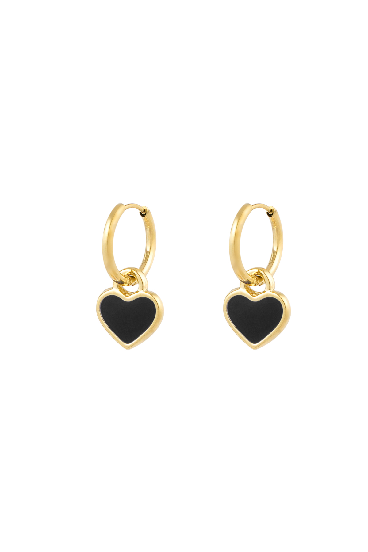 Earrings lover of life - black Gold color 2