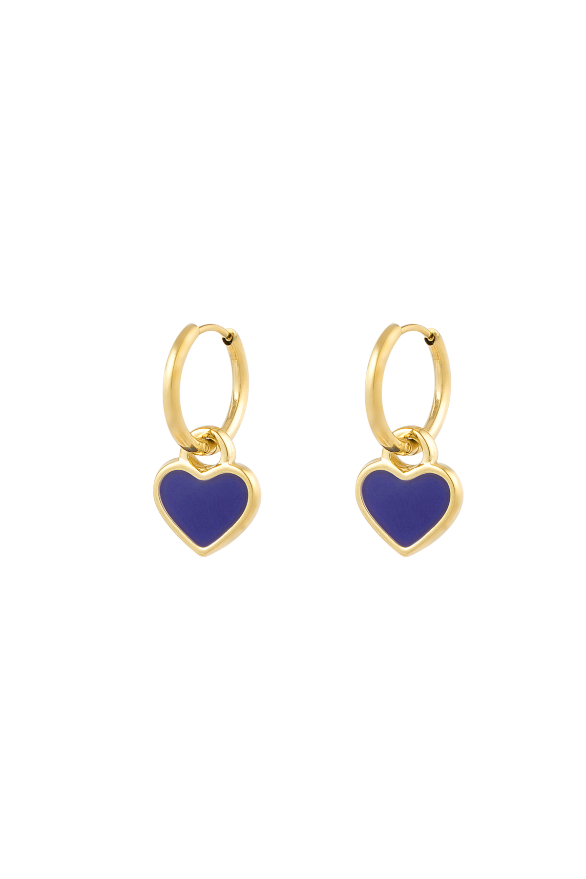 Earrings lover of life - blue Gold color