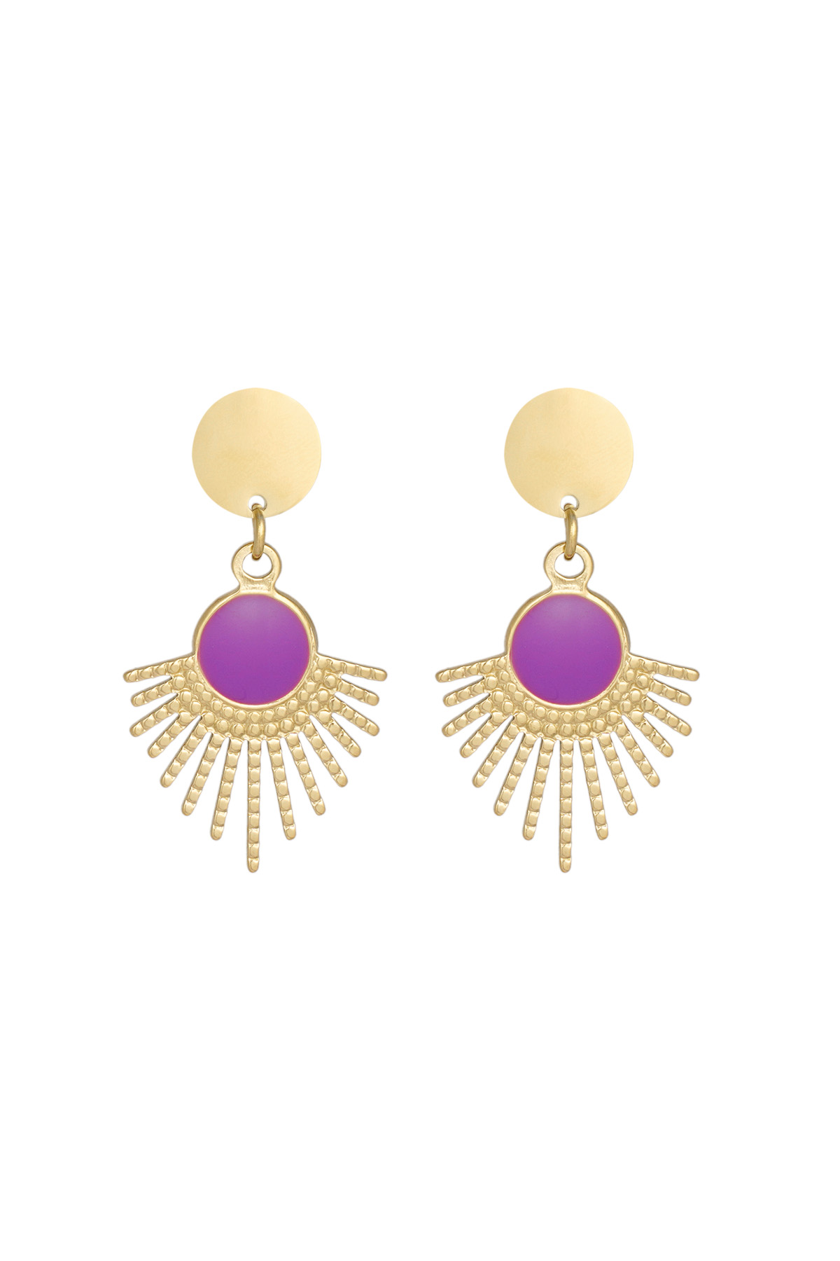 Boucles d'oreilles âme secrète - violet h5 