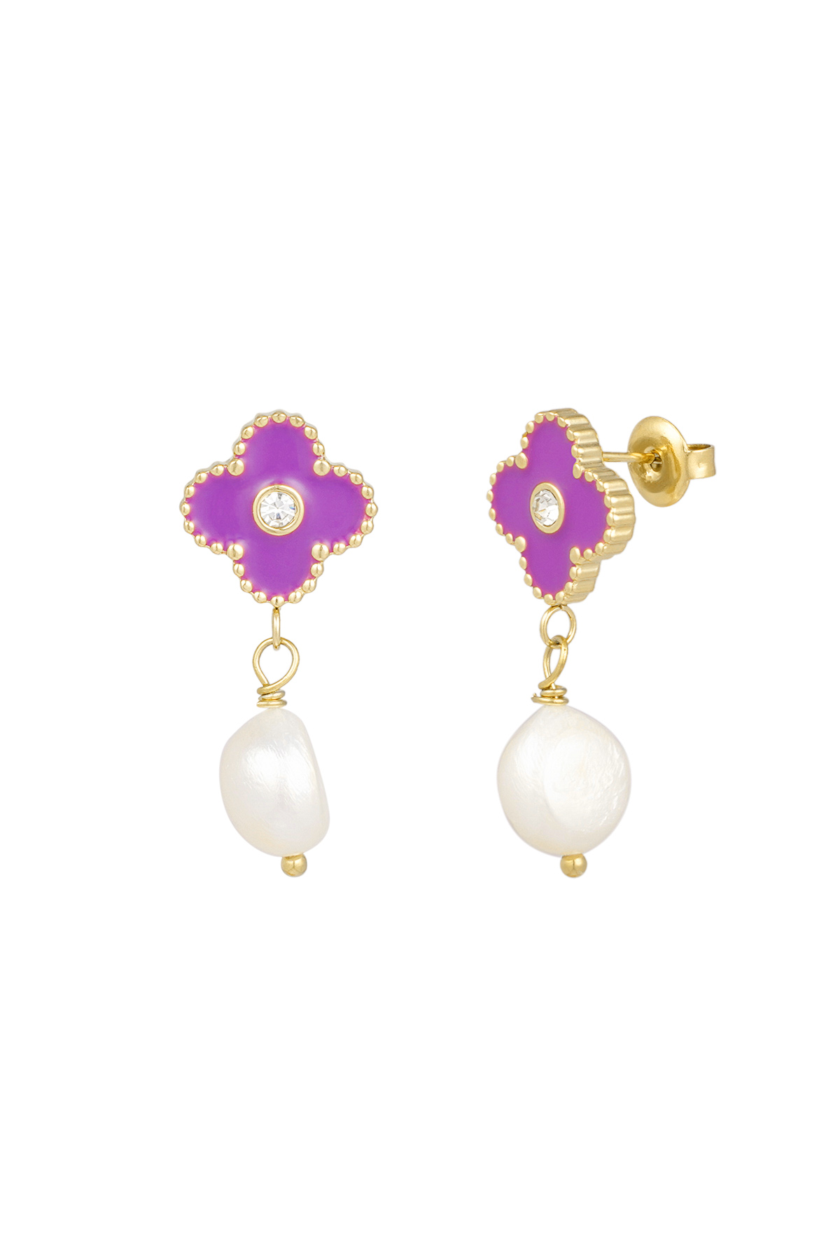 Boucles d'oreilles chic spice - violet h5 