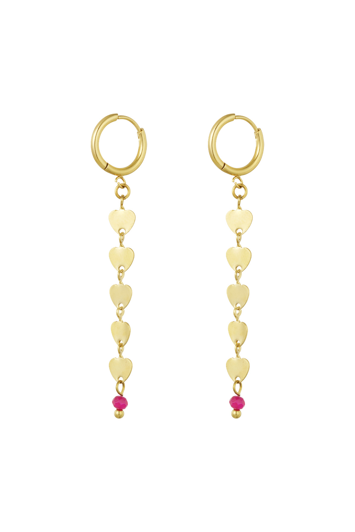 Earrings we need love - pink gold h5 