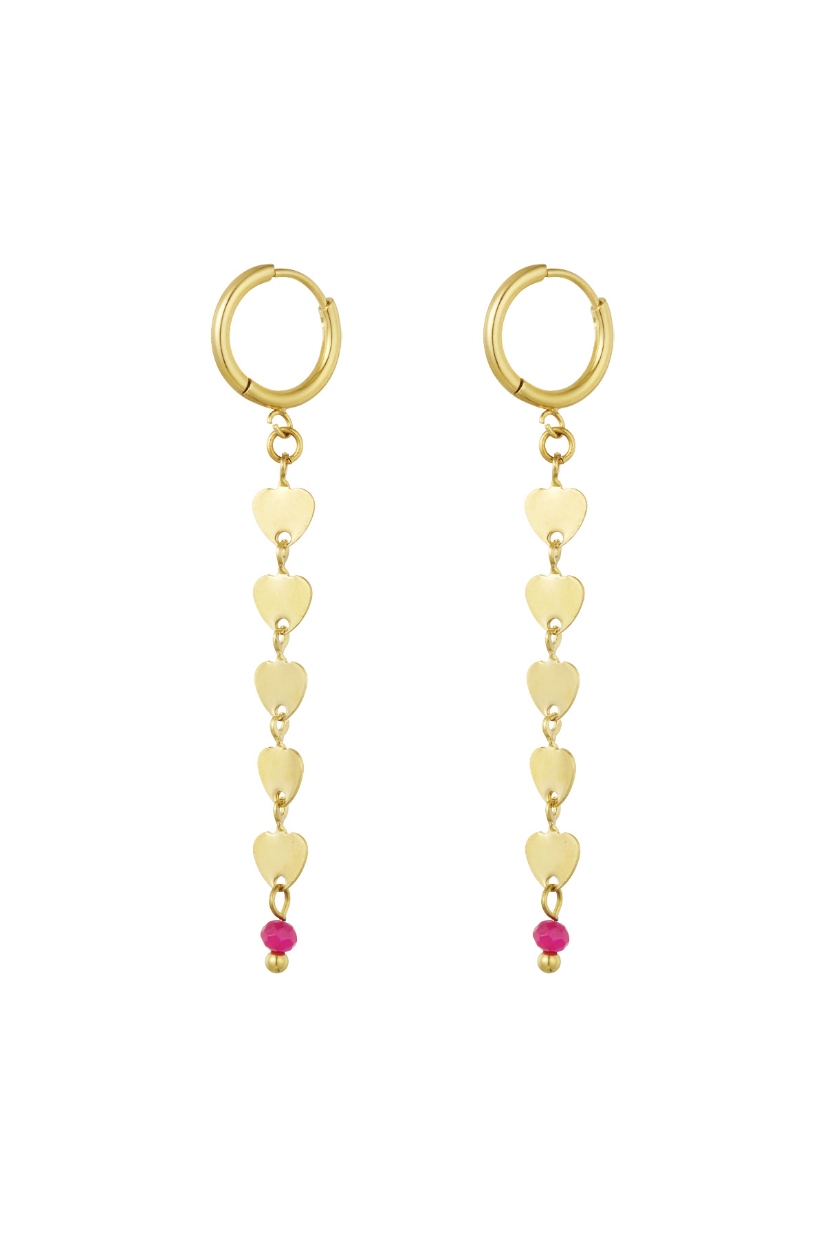 Earrings we need love - pink Gold color