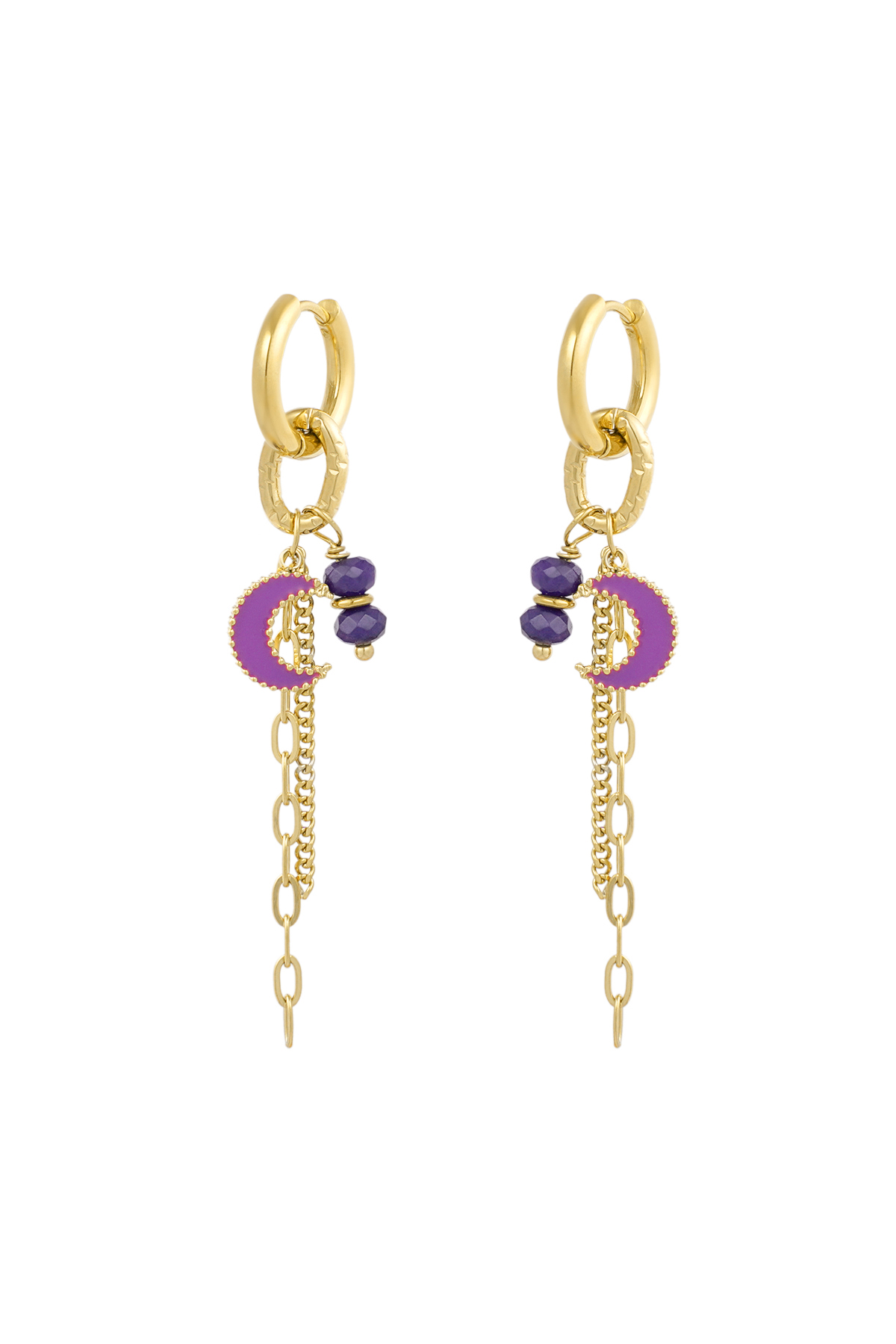 Earrings moonlight lover - purple