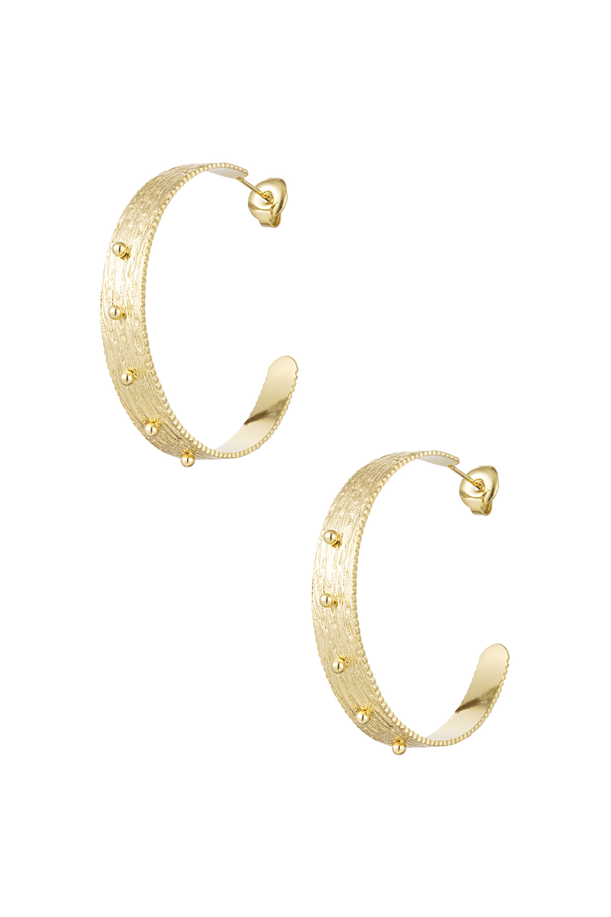 Earrings moon studs - Gold color 2