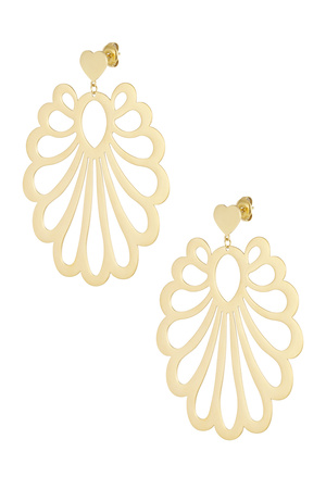 Earrings festive pattern - gold h5 