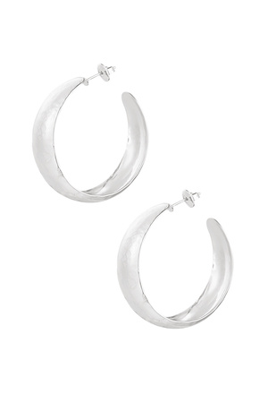 Earrings subtle structure - silver h5 