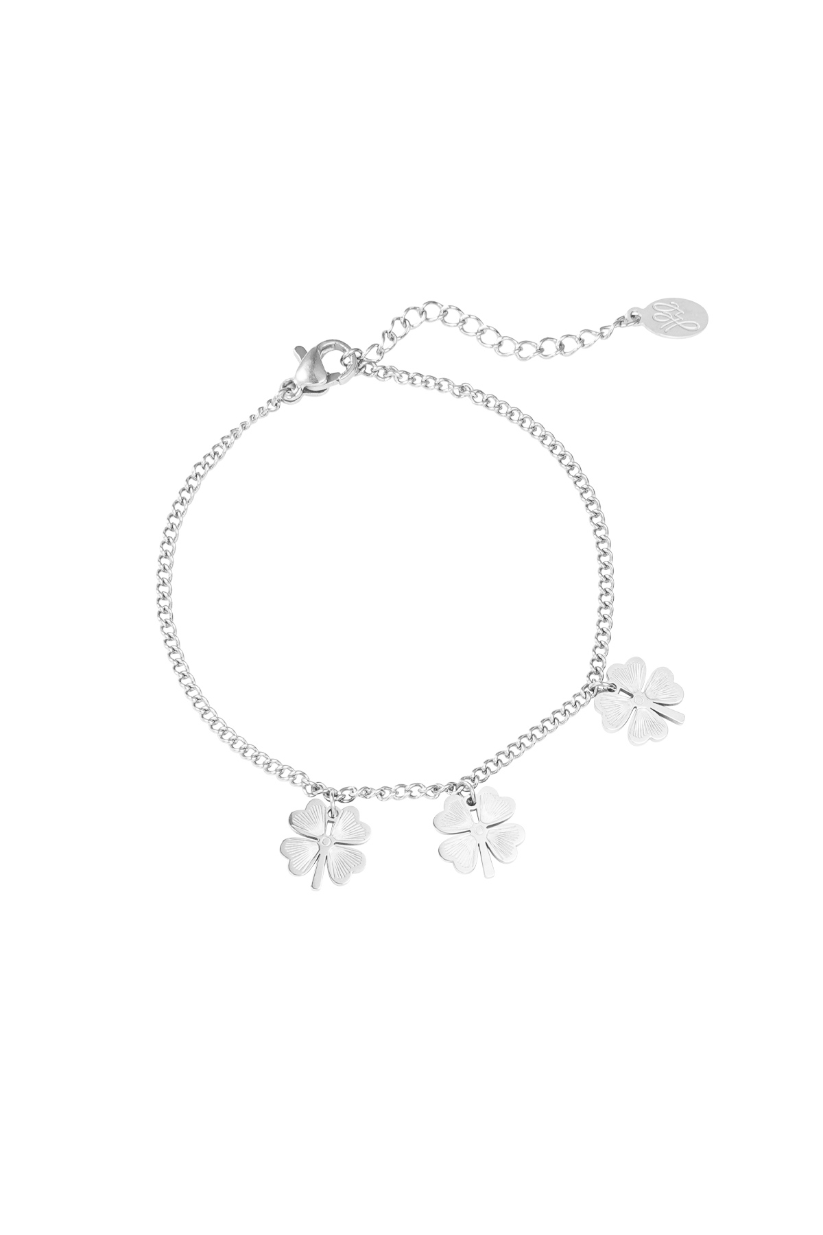Bracelet clovers - silver h5 