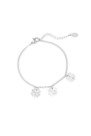 Bracelet clovers - silver h5 