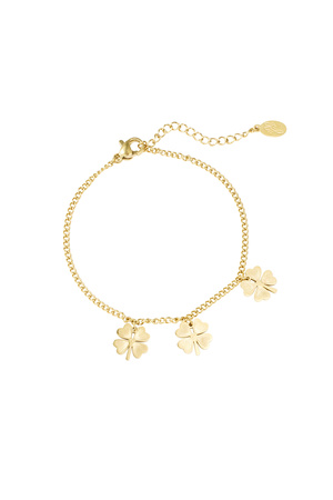 Bracelet clovers - gold h5 