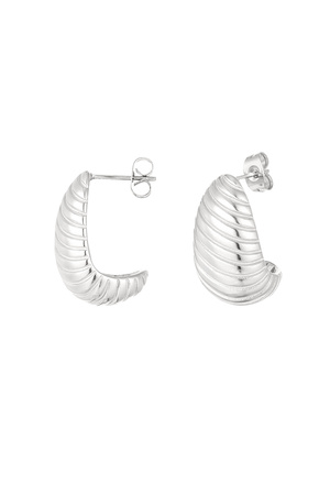 Half croissant earring - silver h5 