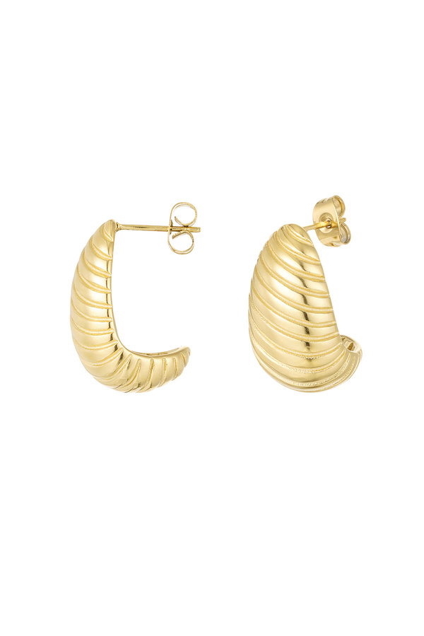 Half croissant earring - gold