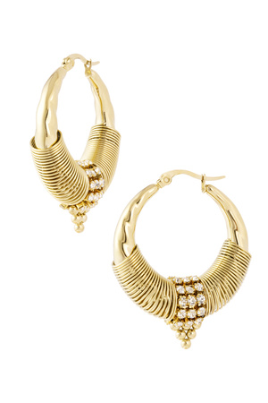 Earrings bohemian vibe - gold h5 