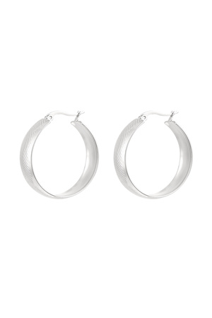 Earrings with print - silver h5 