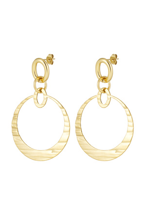 Earrings rings - gold h5 