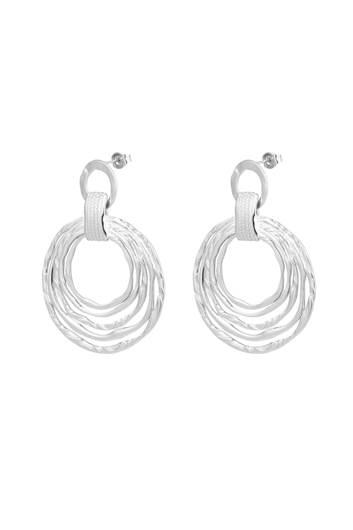 Earrings circles - silver 