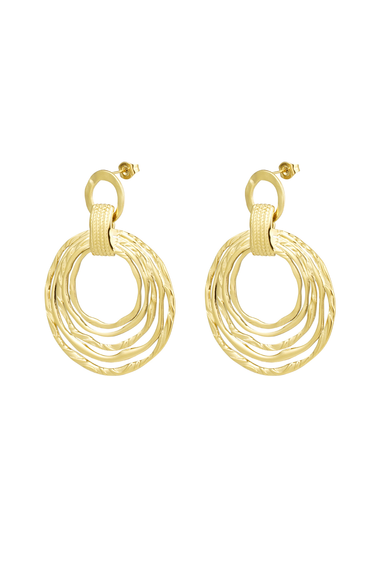 Earrings circles - gold