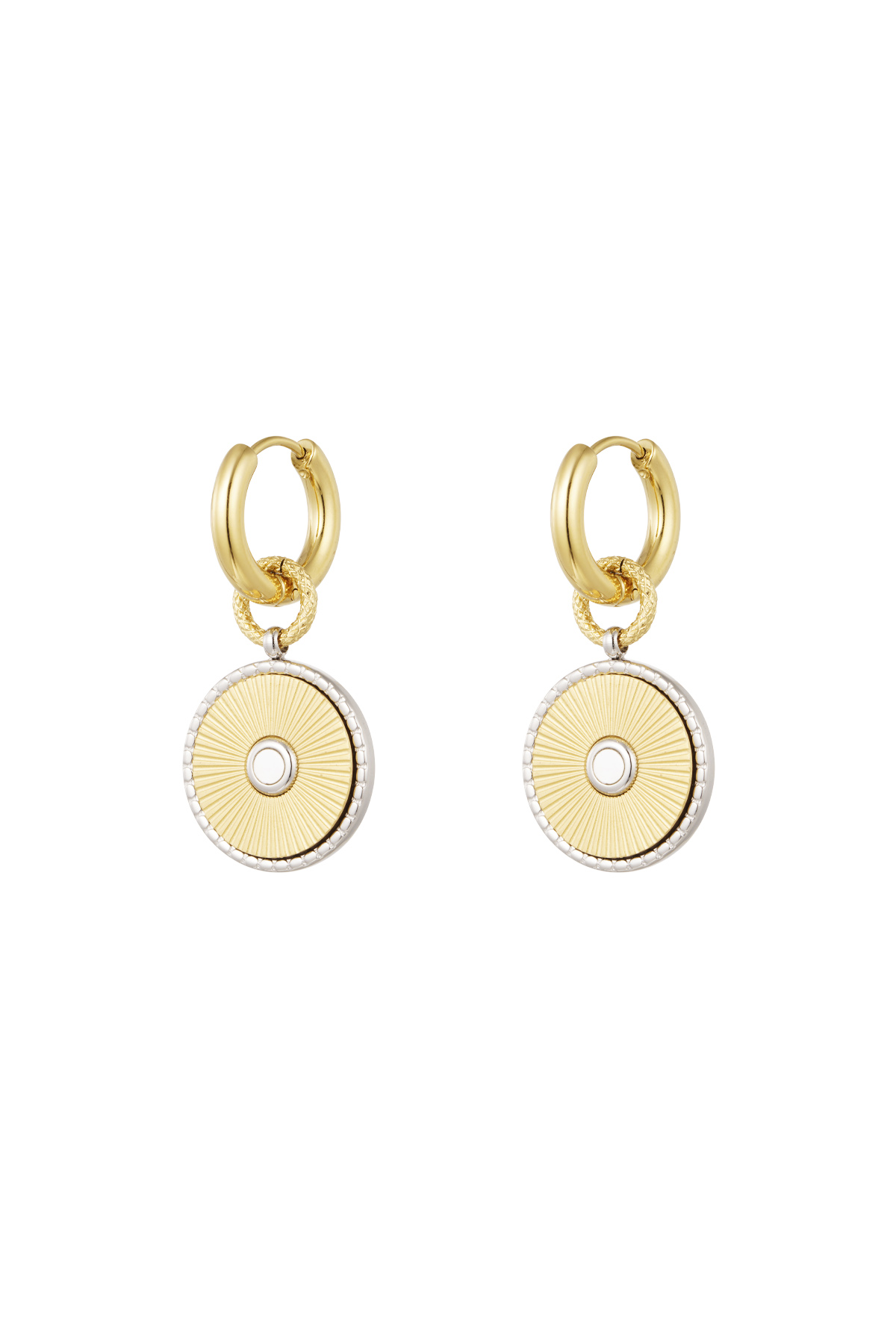 Round earrings - gold/silver h5 