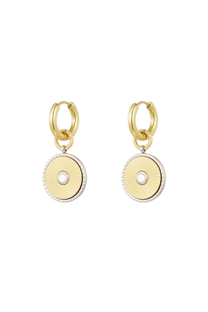 Round earrings - gold/silver h5 