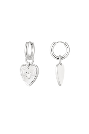 Heart earrings - silver h5 