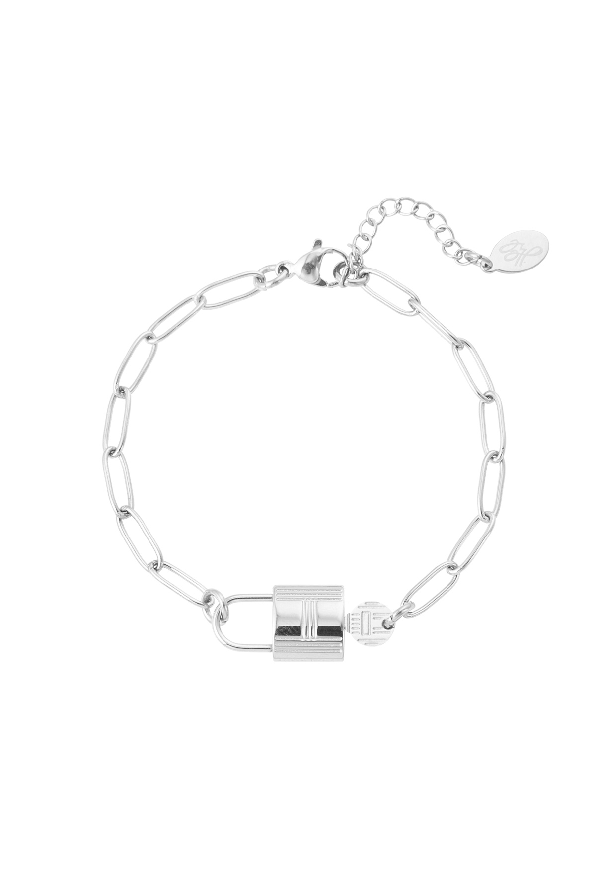 Link bracelet lock - silver