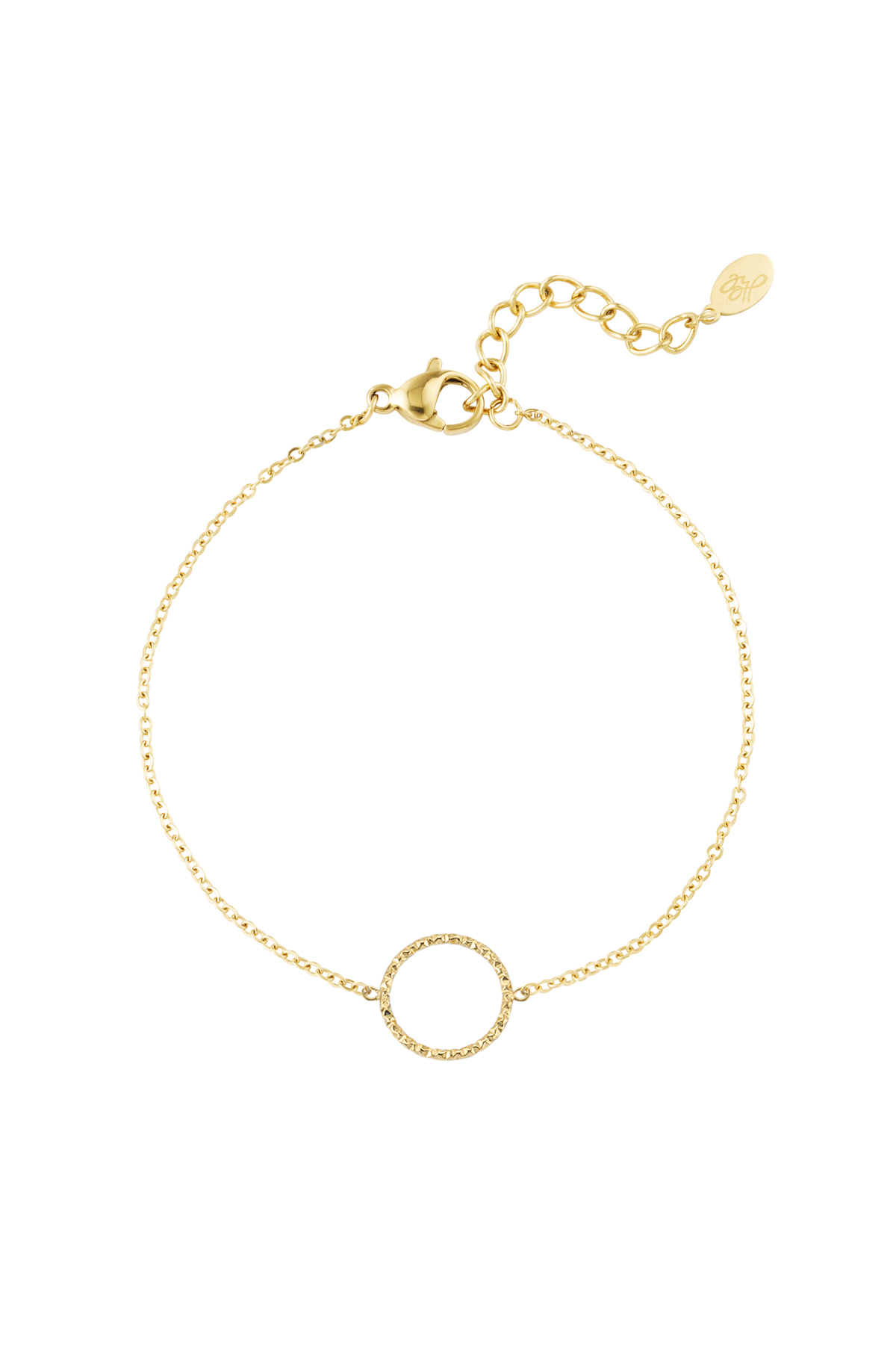 Bracelet glittering round - gold h5 